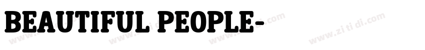 Beautiful People字体转换